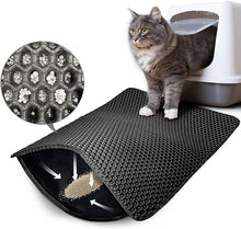 Charger l'image dans la galerie, Tapis Litiere Chat 45x60CM Double Couche Non-Slip Tapis de Litiere pour Chat Imperméable Tapis Chat Gamelle pour Litter Catcher